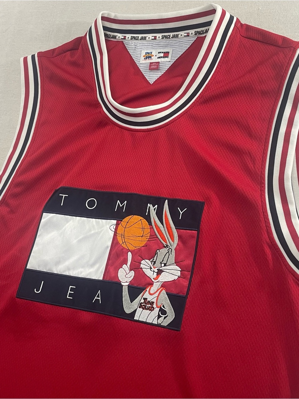 Tommy Hilfiger Jeans Bball Jersey x Space Jam A New Legacy Looney Tunes XXL 2XL - Picture 2 of 12